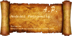 Andrási Petronella névjegykártya